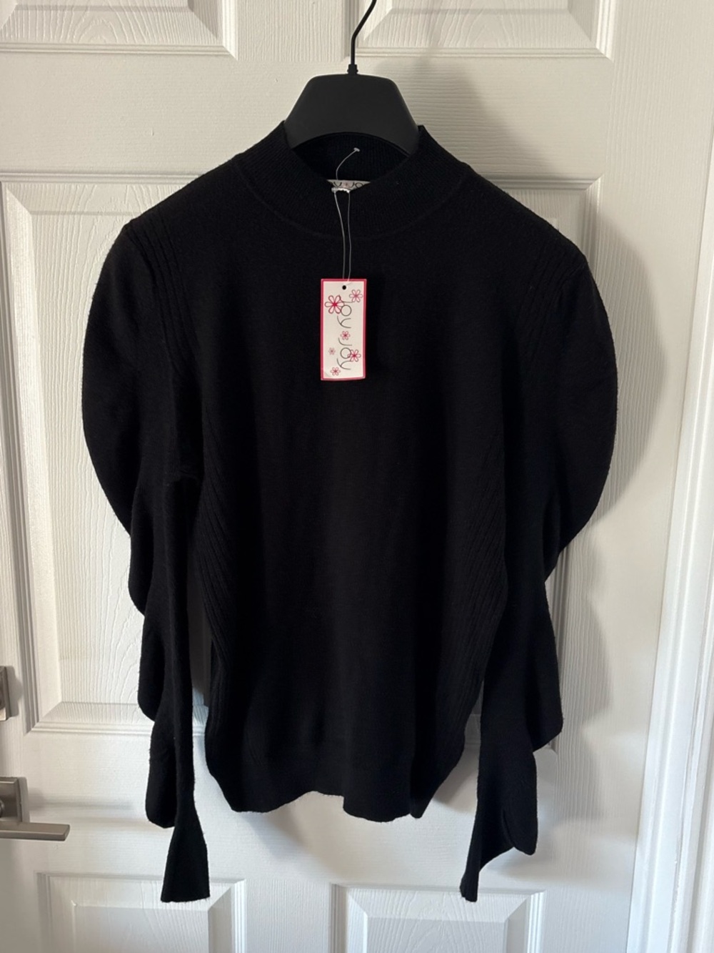 NWT Joy Joy Black Mock Neck Sweater Size M/L